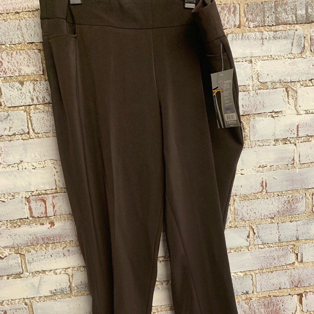 Slim-station brown dress pants